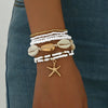 Fashion Allmatch Bohemian Style Rice Bead Shell Starfish Pendant Multilayer Bracelet 7Piece Set Alloy Handmade