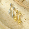 Fashion Allmatch Electroplated 18K Gold Titanium Steel Irregular Water Drop Shape Women's Stainless Steel Earrings