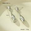 Fashion Allmatch Electroplated 18K Gold Titanium Steel Irregular Water Drop Shape Women's Stainless Steel Earrings