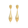 Fashion Allmatch Electroplated 18K Gold Titanium Steel Irregular Water Drop Shape Women's Stainless Steel Earrings