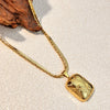 Fashion Allmatch Stainless Steel And Titanium Steel Ushaped Pendant Necklace With Vacuum Electroplated Retro Style