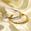 Fashion Allmatch Titanium Steel Bracelet 18K Goldplated With Pearl Zircon Cross Inlaid For Women