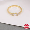 Fashion Allmatch Women's Wedding Ring In 925 Sterling Silver With Geometric Pattern And Zirconia Design