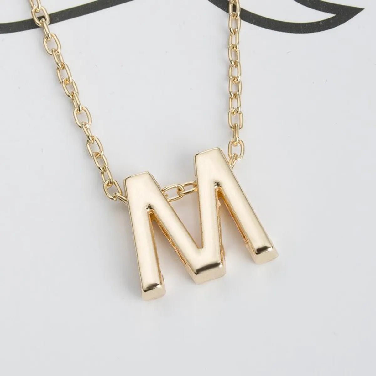 Fashion Alloy 26 Letter Necklace Nhdp154401