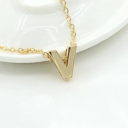 Fashion Alloy 26 Letter Necklace Nhdp154401