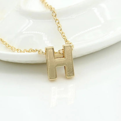 Fashion Alloy 26 Letter Necklace Nhdp154401