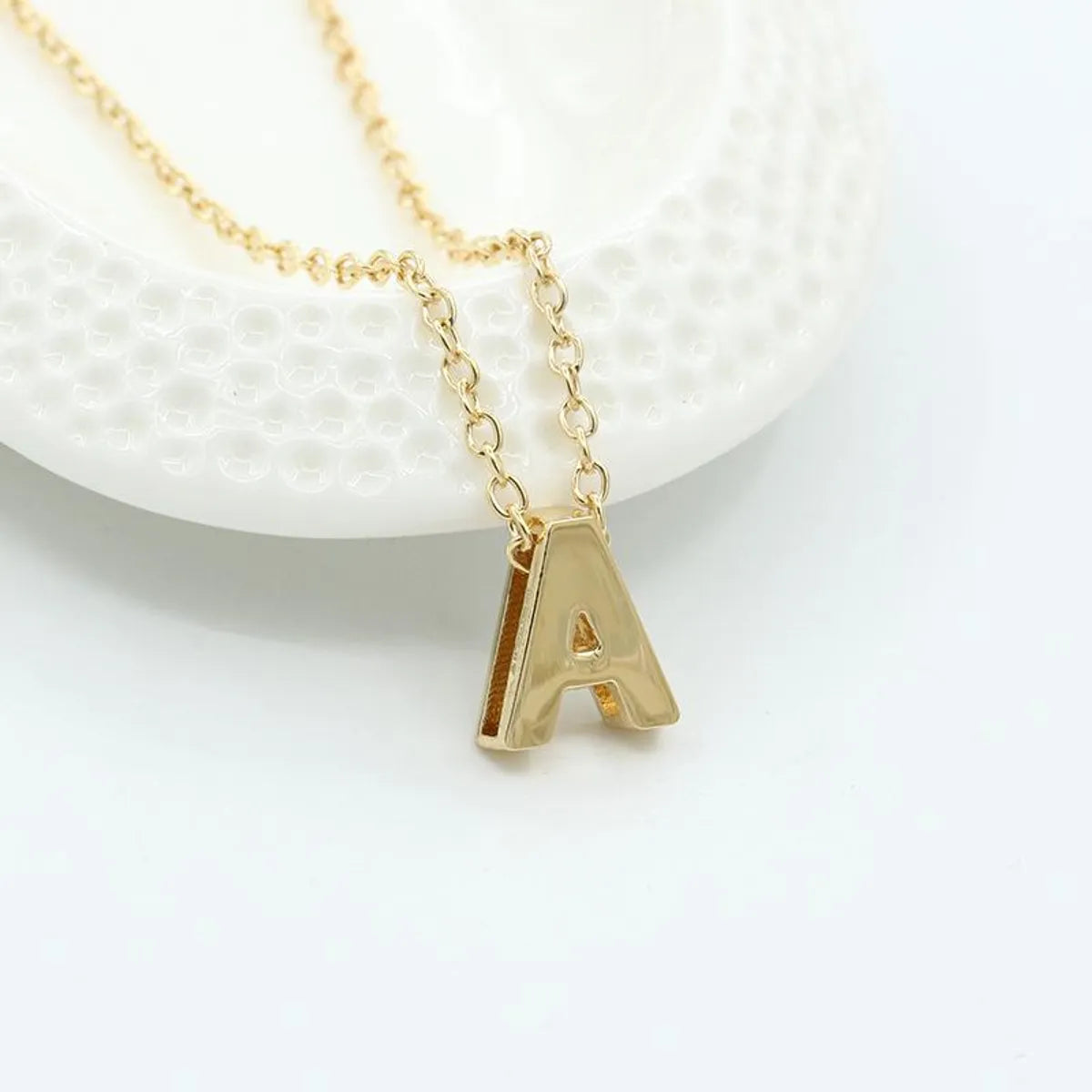 Fashion Alloy 26 Letter Necklace Nhdp154401