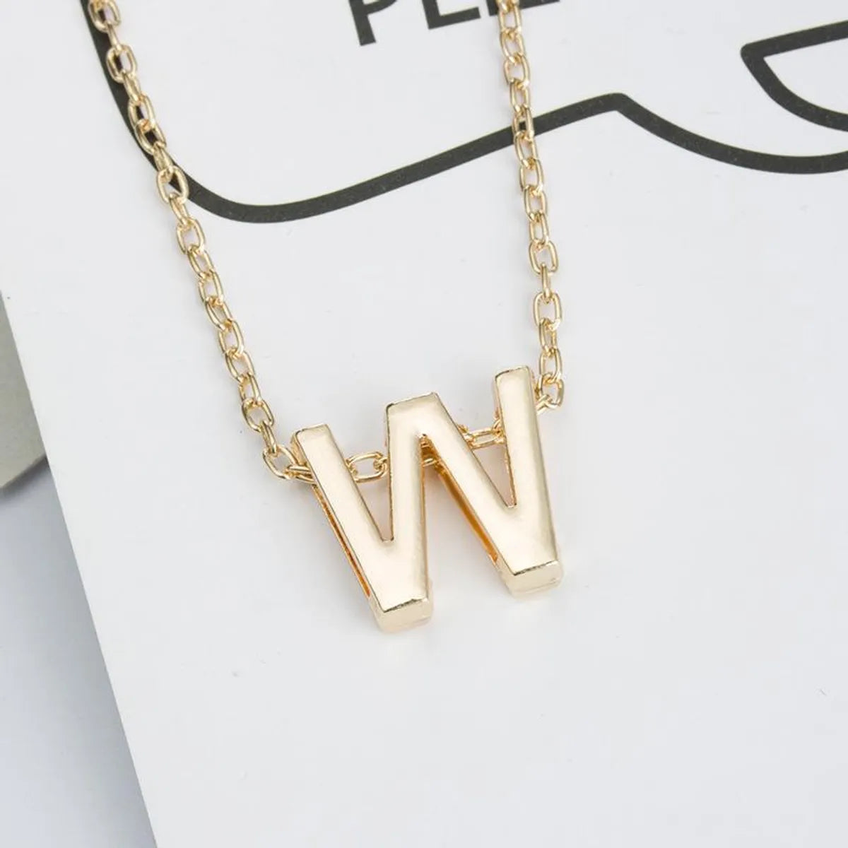 Fashion Alloy 26 Letter Necklace Nhdp154401