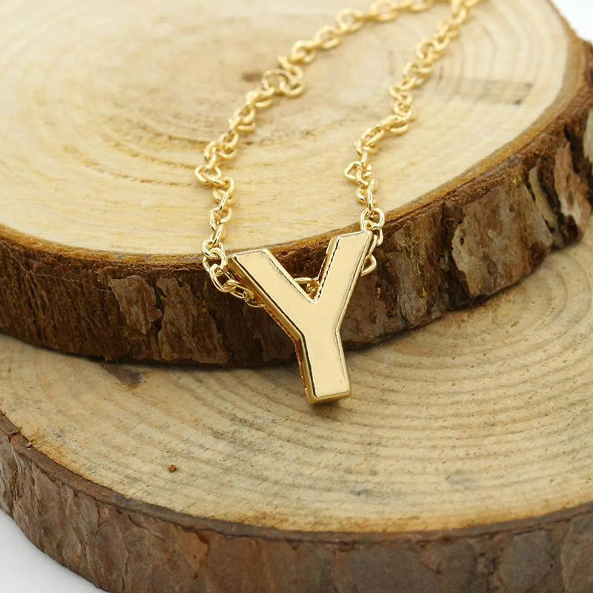 Fashion Alloy 26 Letter Necklace Nhdp154401