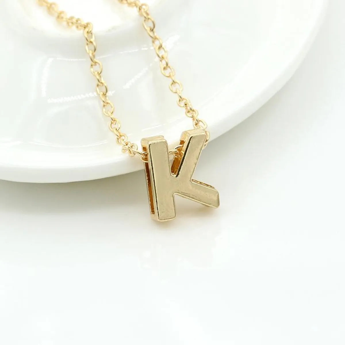 Fashion Alloy 26 Letter Necklace Nhdp154401