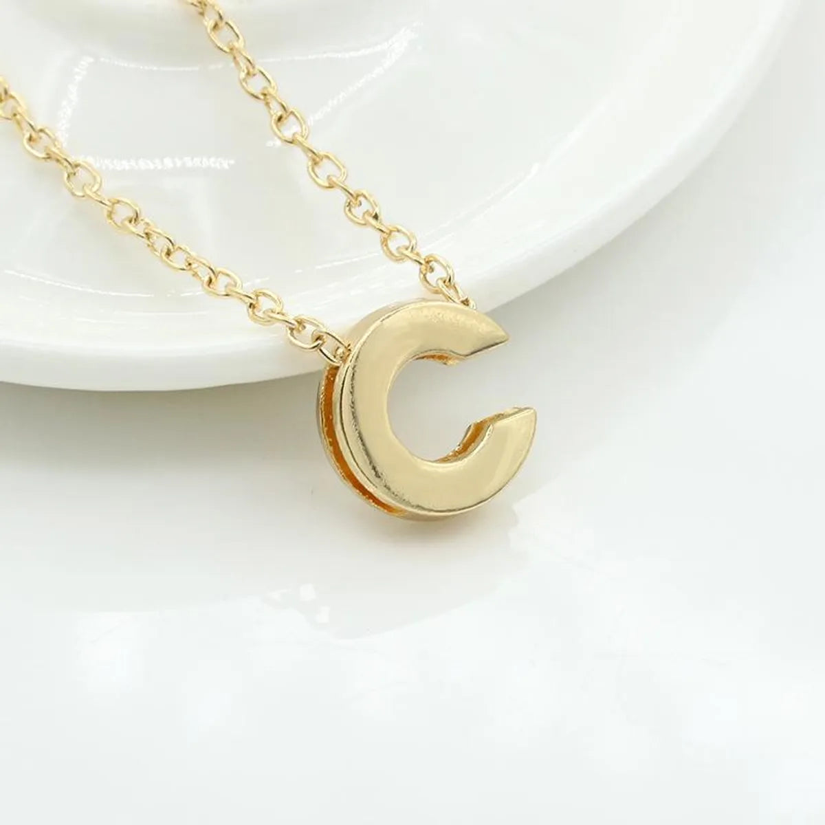 Fashion Alloy 26 Letter Necklace Nhdp154401