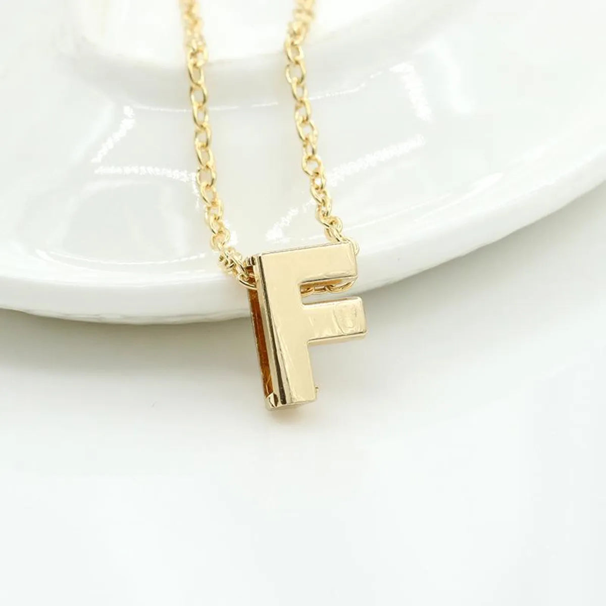 Fashion Alloy 26 Letter Necklace Nhdp154401