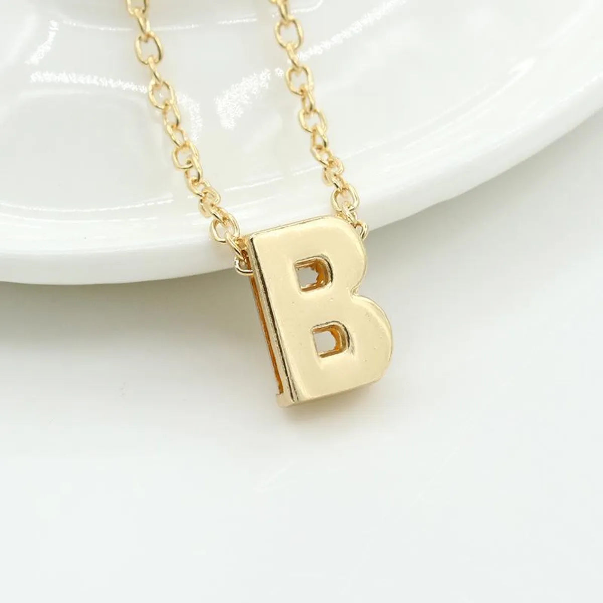 Fashion Alloy 26 Letter Necklace Nhdp154401