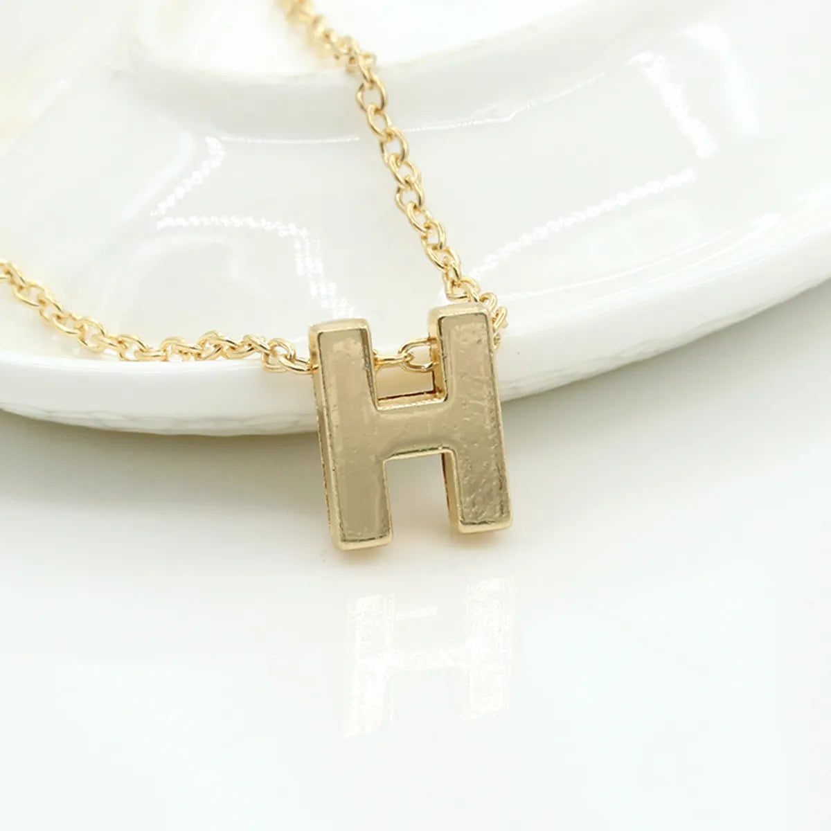 Fashion Alloy 26 Letter Necklace Nhdp154401