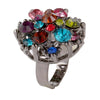 Fashion Alloy Adjustable Zircon Ring For Women And Unisex With Electroplated Finish Elegant Fragrance Style Statement Jewelry