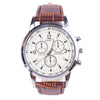 Fashion Alloy And Ordinary Glass Men's Round Dial Blue Light Wrist Watch With Horseshoe Buckle And Onion Crown