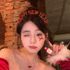 Fashion Alloy Crystal Letters Electroplating Christmas Headband For Women