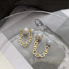 Fashion Alloy Diamond-Studded Geometric Earrings Long Tassel Flower Earrings