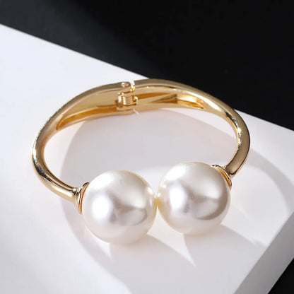 Fashion Alloy Double-layer Pearl Bracelet