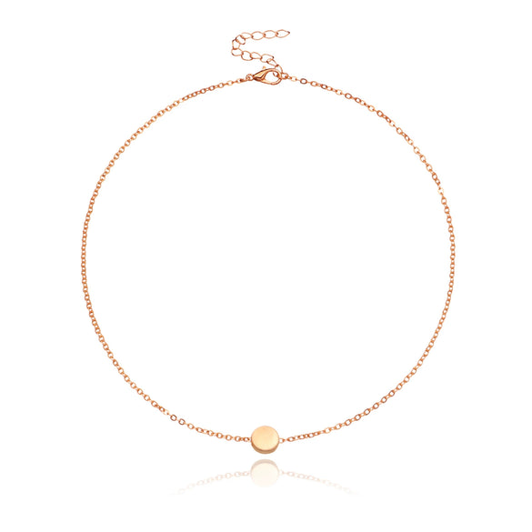Fashion Alloy Drop Shape Tassel Necklace With Electroplated Geometric Pendant Simple Versatile Chain Necklace
