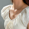 Fashion Alloy Electroplated Retro Geometric Round Hollow Necklace Pendant