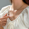 Fashion Alloy Electroplated Retro Geometric Round Hollow Necklace Pendant