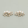 Fashion Alloy Five Pointed Star Pearl Earrings Elegant High End Fairy Style Statement Earrings For Women