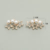 Fashion Alloy Five Pointed Star Pearl Earrings Elegant High End Fairy Style Statement Earrings For Women