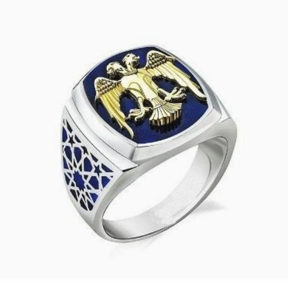 Fashion Alloy Geometric Letter Ring With Retro Personality Style For Men And Unisex Wear