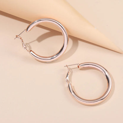 Retro C Shape Plating Alloy No Inlaid Earrings