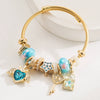 Fashion Alloy Heart Pendant Bracelet With Electroplating For Women And Couple Style