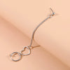Fashion Alloy Hollow Heart Tassel Earrings Geometric Electroplated Dangle Earrings For Women
