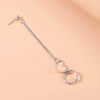 Fashion Alloy Hollow Heart Tassel Earrings Geometric Electroplated Dangle Earrings For Women