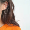 Fashion Alloy Hollow Heart Tassel Earrings Geometric Electroplated Dangle Earrings For Women