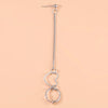 Fashion Alloy Hollow Heart Tassel Earrings Geometric Electroplated Dangle Earrings For Women