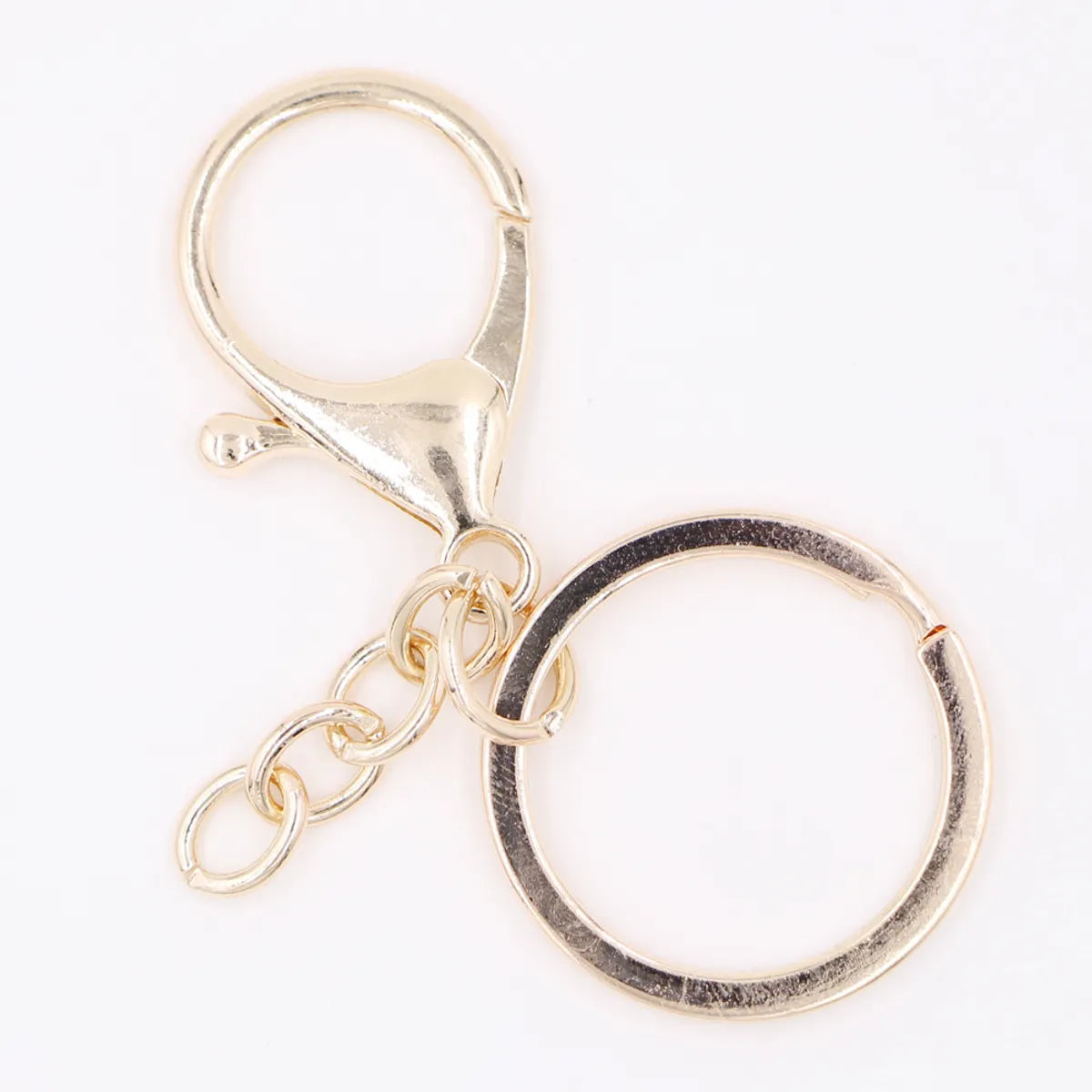 Fashion Alloy Keychain Lobster Clasp Chain Key Ring Three-Piece Jewelry Accessories