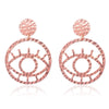 Fashion Alloy Openwork Contour Eye Earrings Nhdp150521