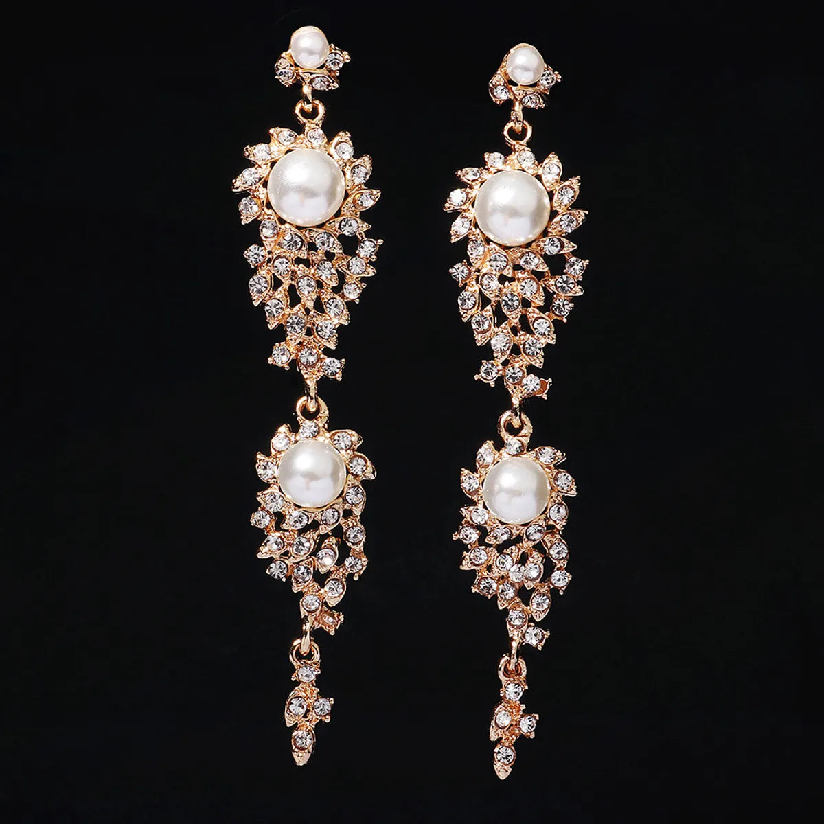 Fashion Alloy Rhinestone Round Drop Earrings Wholesale Gooddiy