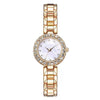 Fashion Alloy Stainless Steel Rhinestone Twopiece Set Bracelet Watch For Male And Female Students