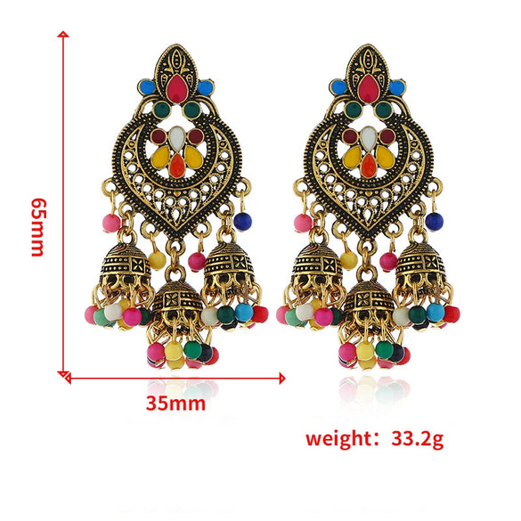 Fashion Alloy Star Tassel Earrings With Diamond Accent Bohemian Dangle Earrings For Women