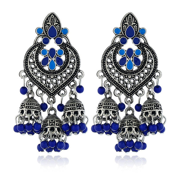 Fashion Alloy Star Tassel Earrings With Diamond Accent Bohemian Dangle Earrings For Women