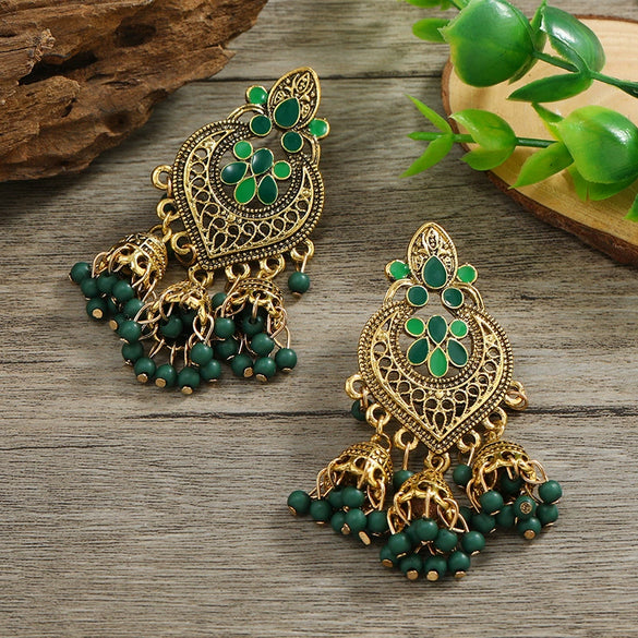 Fashion Alloy Star Tassel Earrings With Diamond Accent Bohemian Dangle Earrings For Women