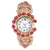 Fashion Alloy Women's Round Dial Pointer Watch With Diamond Claw Chain