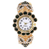 Fashion Alloy Women's Round Dial Pointer Watch With Diamond Claw Chain