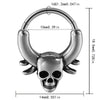 Fashion Ancient Silver Butterfly Nose Ring Stainless Steel Geometric Style With Polishing Also Ghost Head Cow Head Earrings And Bat Puncture Buckle Nose Ring