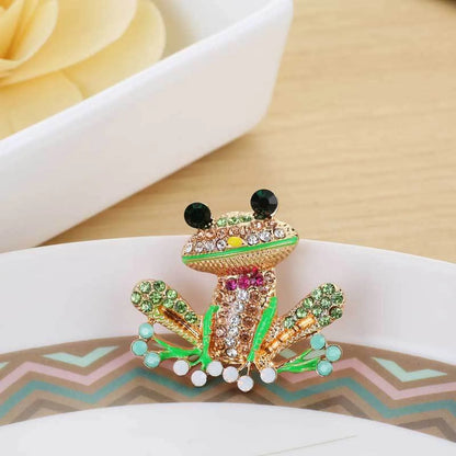 Fashion Animal Alloy Plating Artificial Gemstones Unisex Brooches