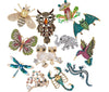 Fashion Animal Alloy Plating Diamond Women'S Brooches