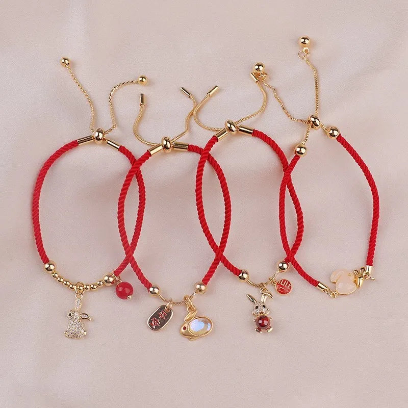 Fashion Animal Alloy Rope Inlay Artificial Gemstones Women'S Bracelets 1 Piece