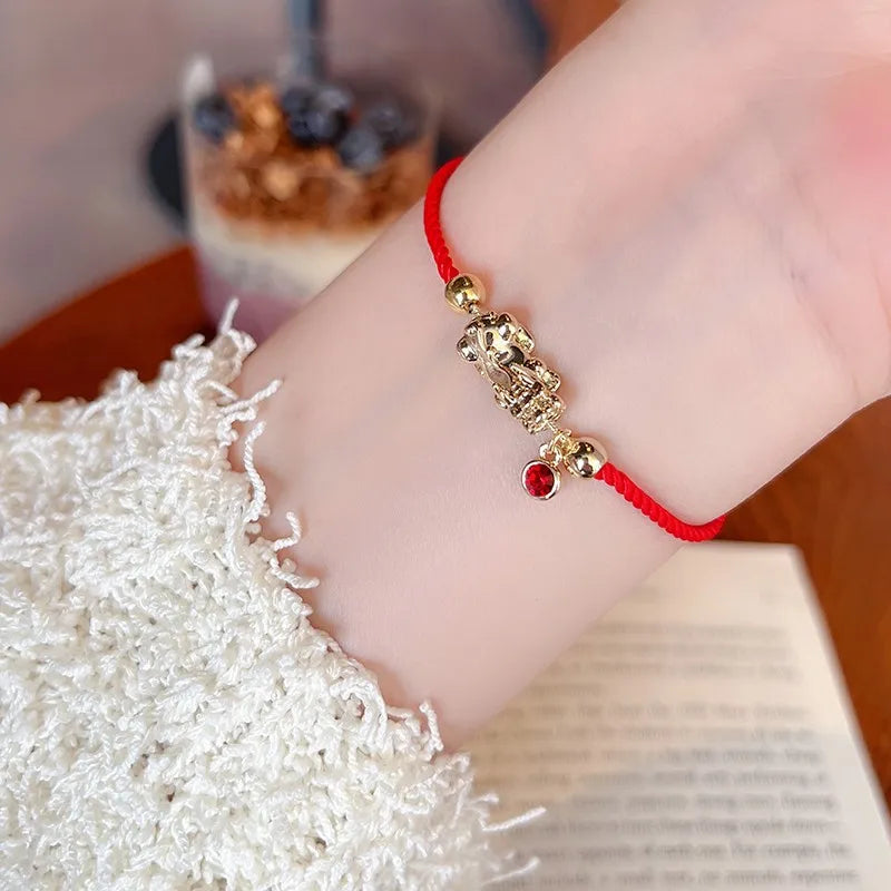 Fashion Animal Alloy Rope Inlay Artificial Gemstones Women'S Bracelets 1 Piece