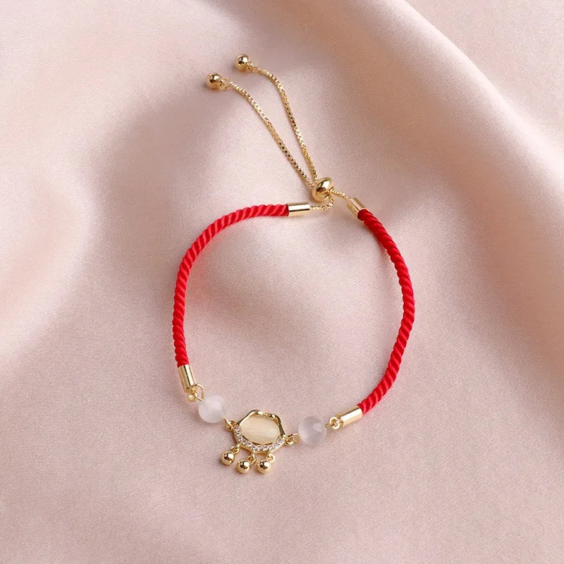 Fashion Animal Alloy Rope Inlay Artificial Gemstones Women'S Bracelets 1 Piece